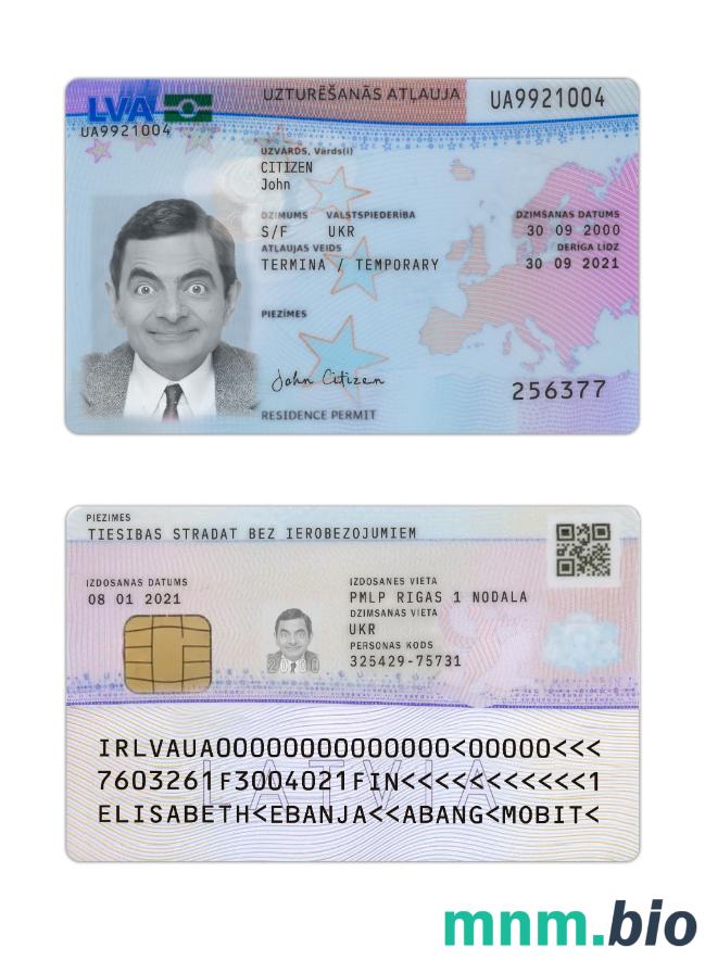 Pozwolenie na pobyt w Libanie format PSD, warstwy edytowalne